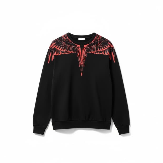 마르셀로 불론 레드 윙 블랙 스웻셔츠