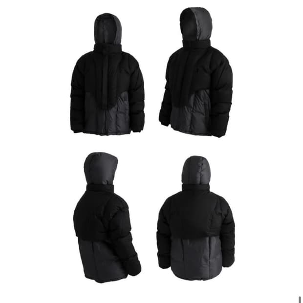 오호스 레이어드 볼레로 패딩 블랙 2사이즈