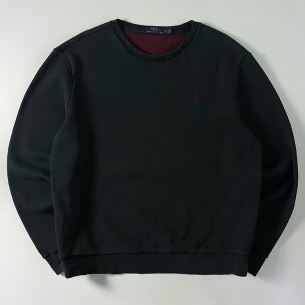 Polo  폴로 랄프로렌 자수 코튼 블랙 맨투맨 