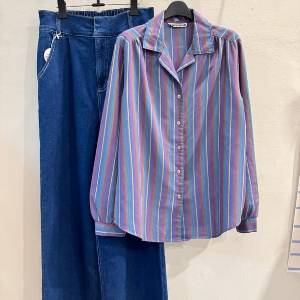 japan vintage 멀티컬러 스트라이프 BL