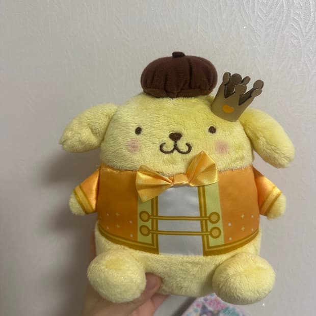 산리오 퓨로랜드 폼폼푸린 왕관 인형 누이 룰렛