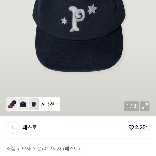 페스토 네이비 모자