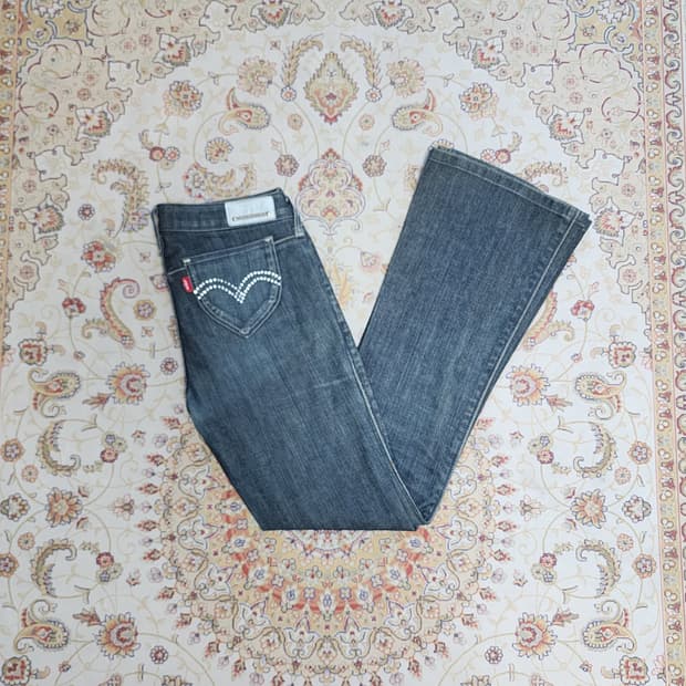 리바이스 로우라이즈 부츠컷 데님 26