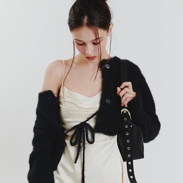 페인오어플레저 안젤라 니트 가디건 블랙