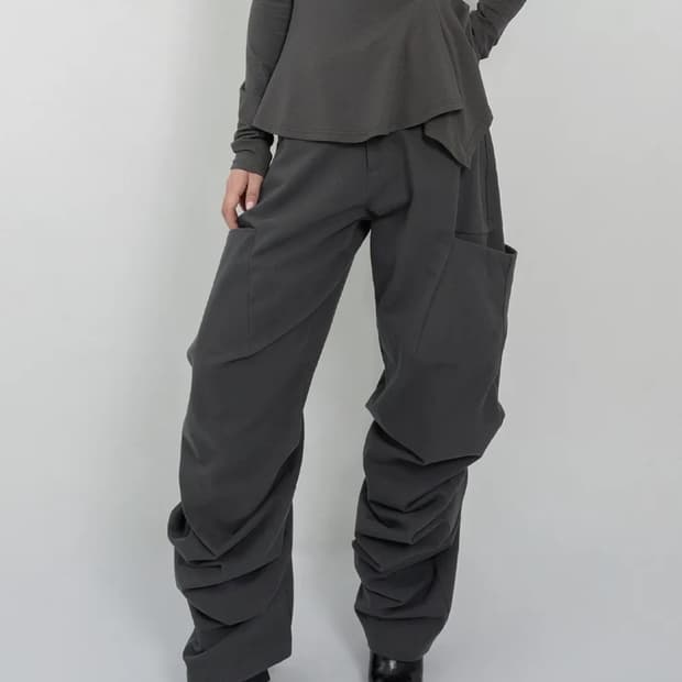 나체 핀턱 와이드 팬츠 PINTUCK WIDE PANTS