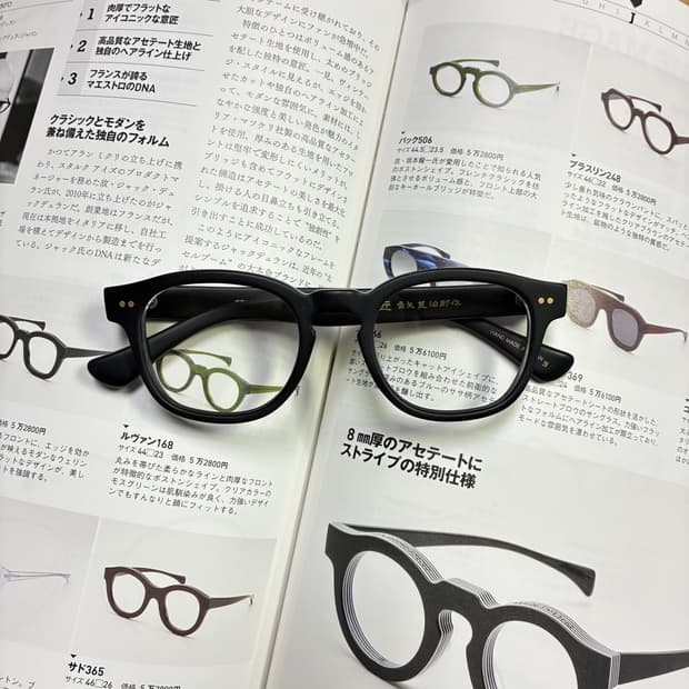 角矢甚治郎作 카도야 진지로 사쿠 무광 블랙 셀룰로이드 일본 장인 안경