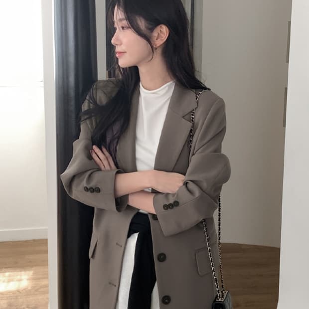 로렌하이 애쉬모카 클래식 싱글 미디자켓S