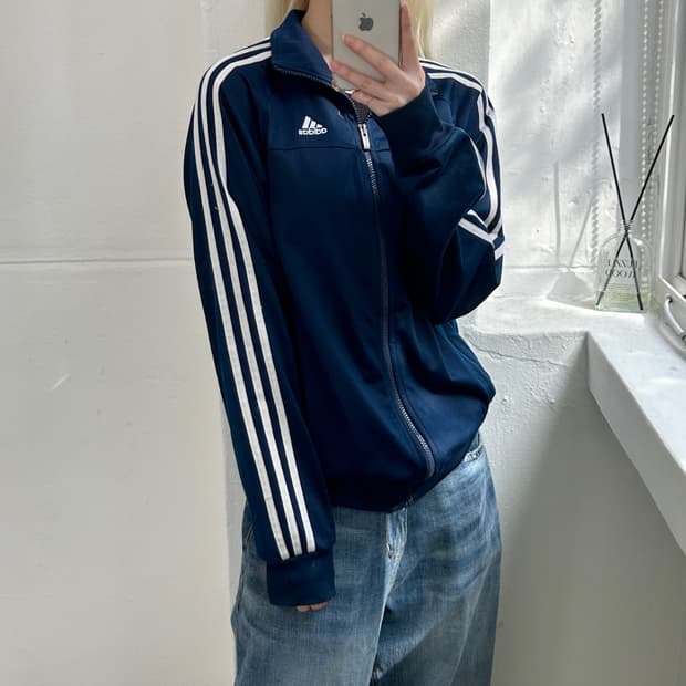 아디다스 삼선 네이비 져지