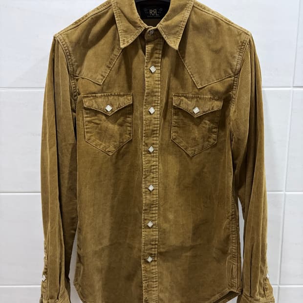 RRL 더블알엘 코듀로이 웨스턴 셔츠