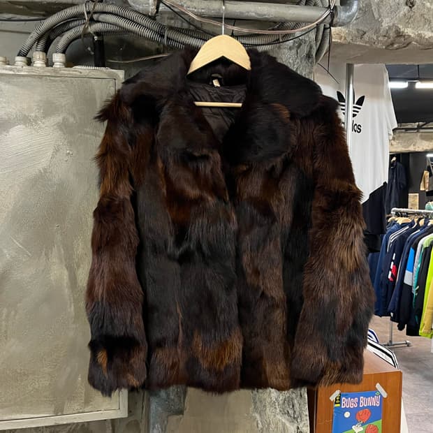 빈티지 페이크 퍼 자켓 브라운 42 #csz2647