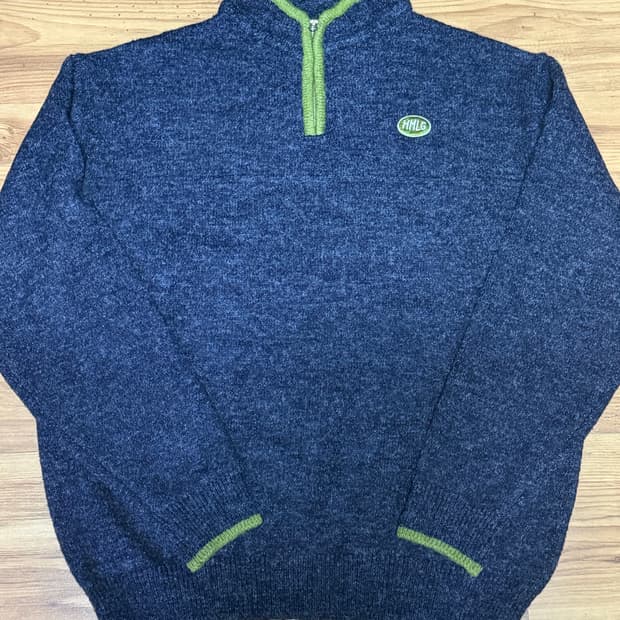 MMLG 하프넥 니트 네이비