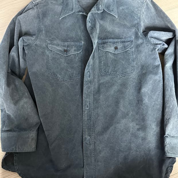 (44) 풀카운트 올드 재패니즈 트윌 워크 셔츠 스모크 블루