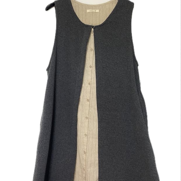 일본 빈티지 모리걸 레이어드 바선생 원피스