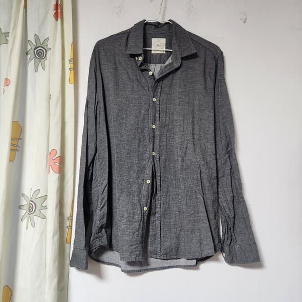 셔츠 차콜 그레이 긴팔 남방 95~100