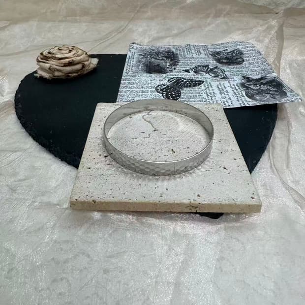 빈티지 실퍼톤 해머링 메탈 팔찌