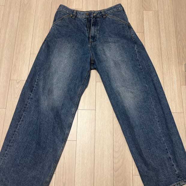 해칭룸 와이드커브진 워시드 블루 3