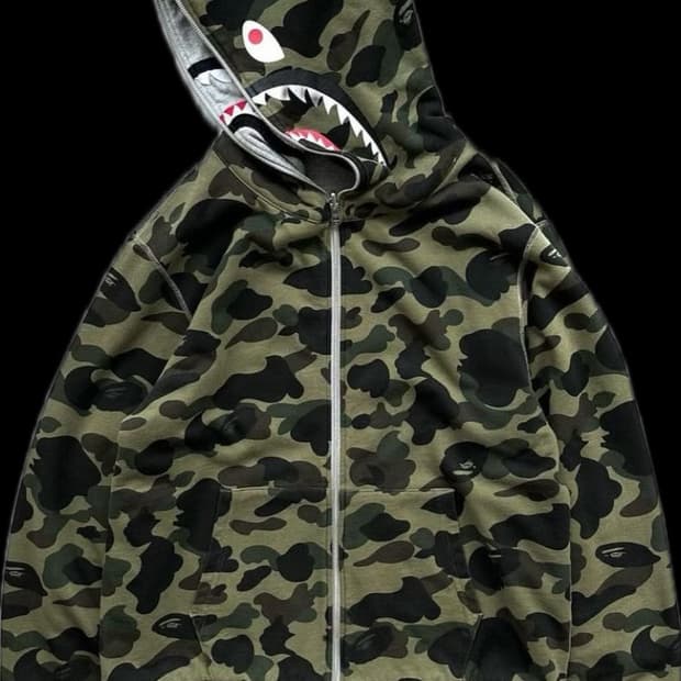 Bape 리버시블 샤크페이스 후드집업