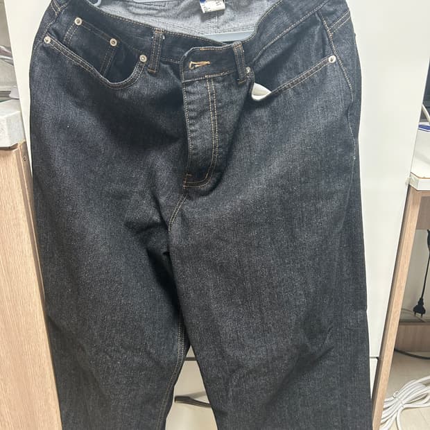 아캄 레더 패치 데님