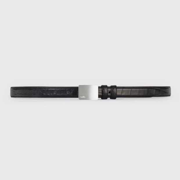 타일레 Taille PARA BUCKLE THIN BELT BLACK