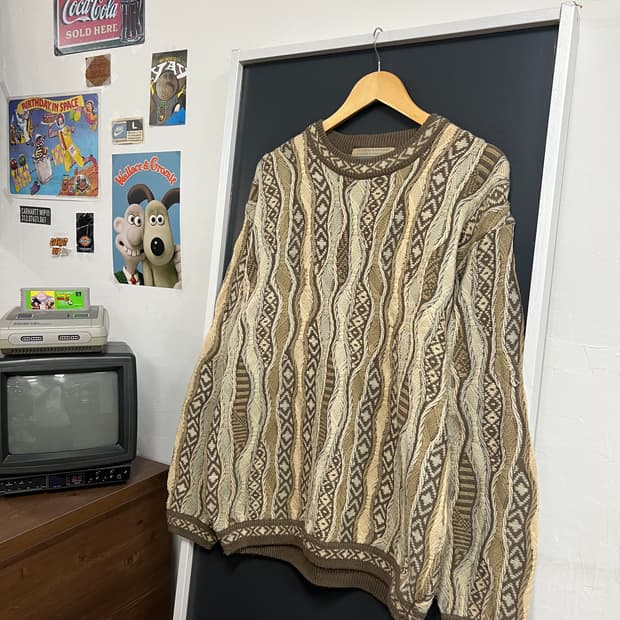 Old Country Vintage 빈티지 케이블 꽈배기 니트