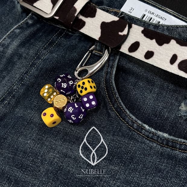 🌗 Violet dice keyring / 바이올렛 주사위 키링