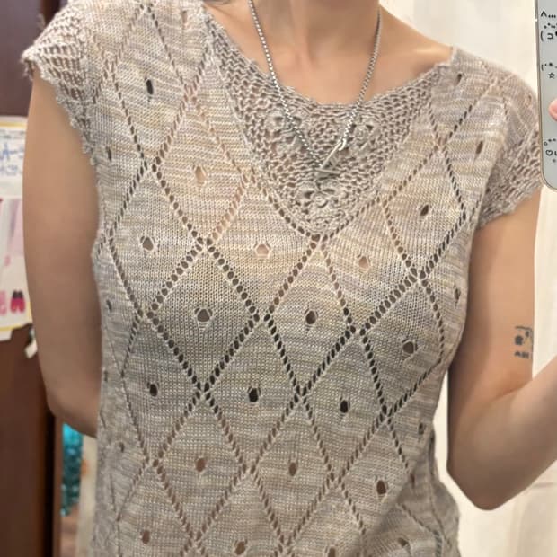 jpn vintage crochet knit top