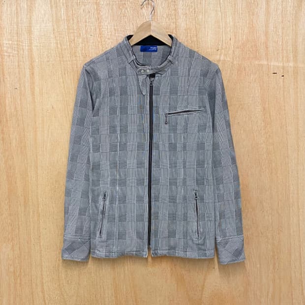 BEAMS glen check rider jacket 빔즈 라이더 자켓