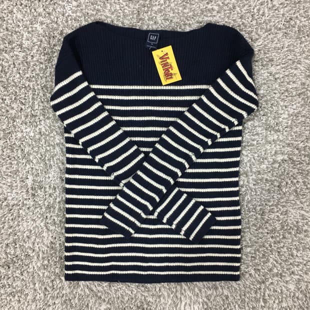 GAP 네이비 스트라이프 니트 XS