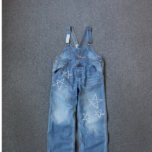 Rough 빈티지 데님 멜빵 오버롤