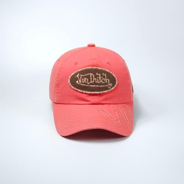 본더치 핑크 Y2K 빈티지 볼캡 모자