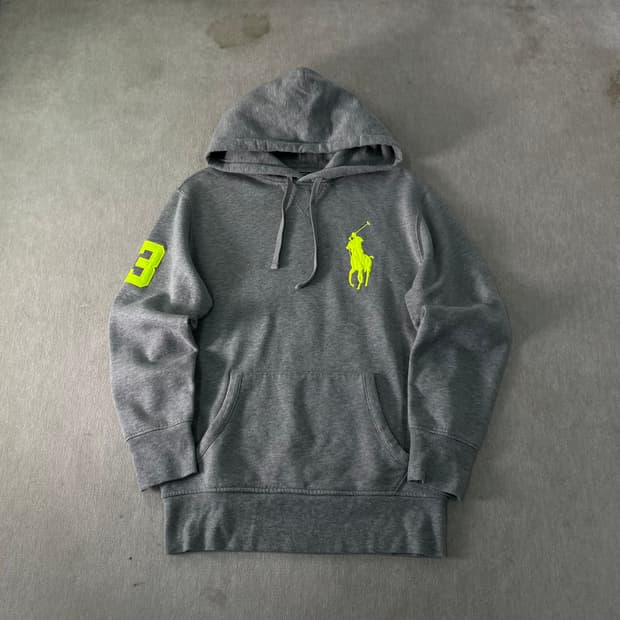 95 폴로랄프로렌 빅포니 그레이 후드티