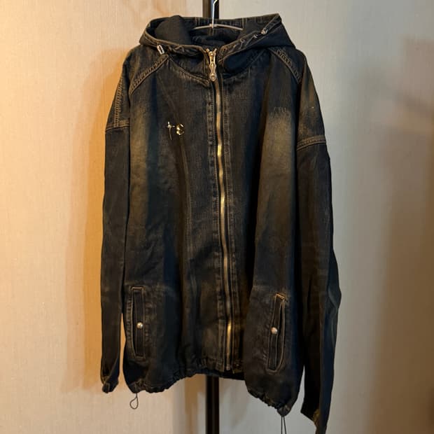 떠그클럽 데님 후드 자켓