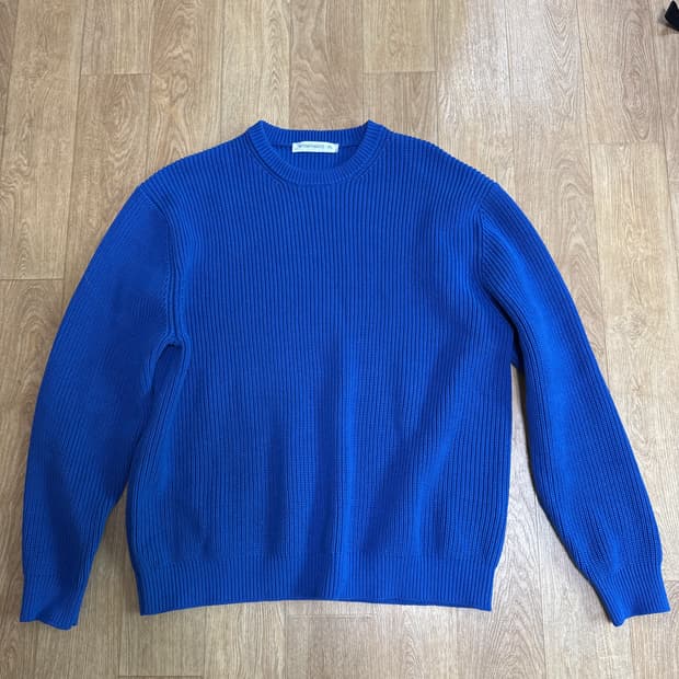 하찌 엘보 볼륨 풀오버_코발트블루