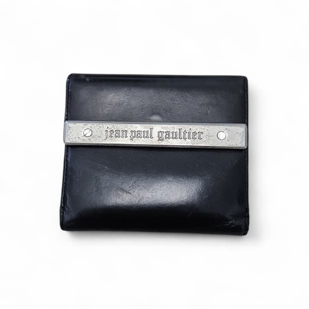 장폴고티에 가죽 스틸 지갑