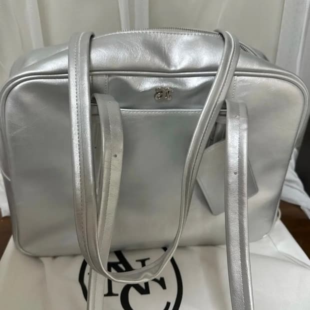 아노에틱 스퀘어 숄더백 실버