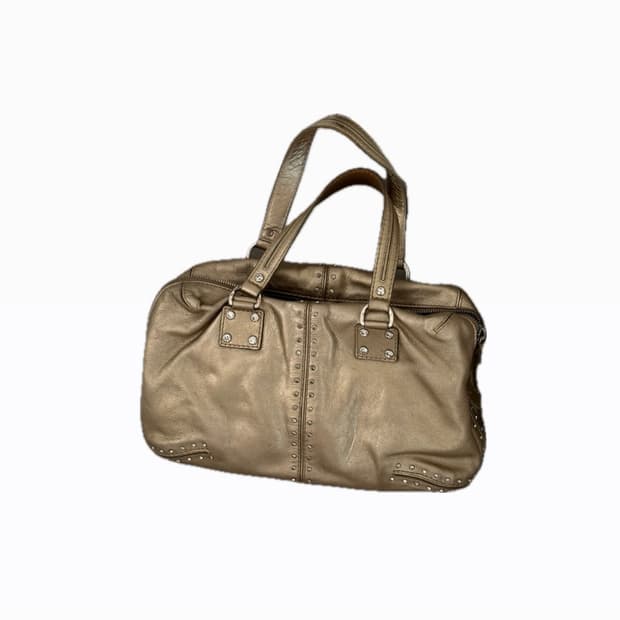 마이클 코어스 아스터 메탈릭 레더 스터드 사첼 백