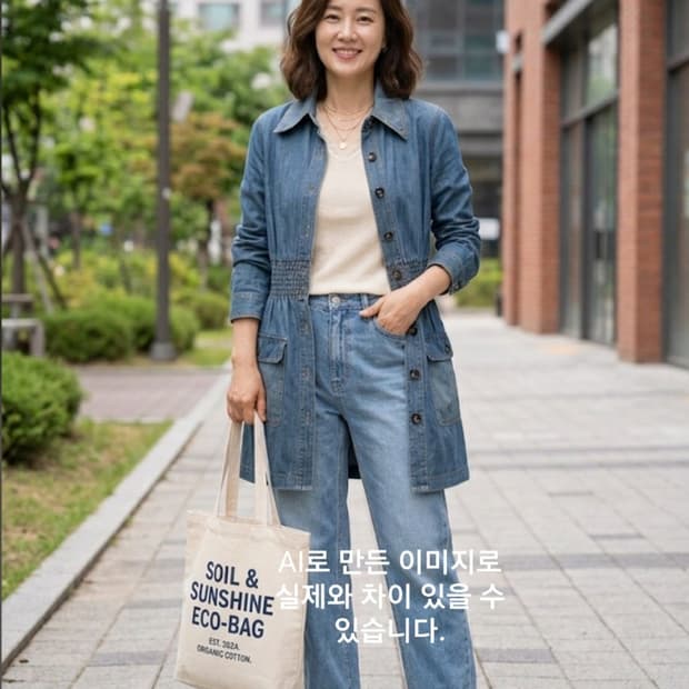 66~77/여성스런 원피스형 롱 청자켓