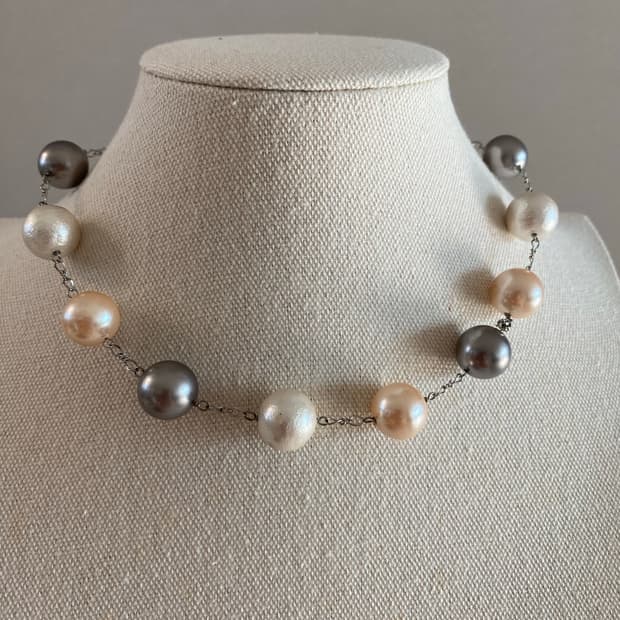 빈티지 구슬 목걸이