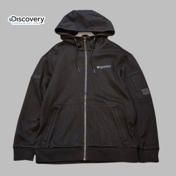 100 디스커버리 블랙 후드집업 