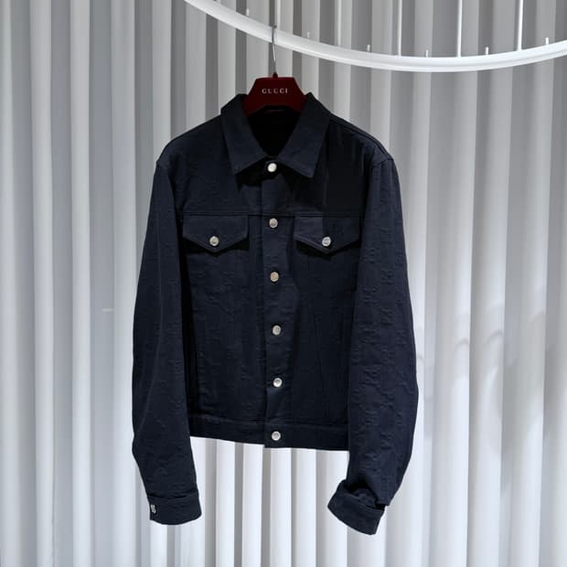 48 / 구찌 GG모노그램 자카드 블랙 신상 자켓 /25FW