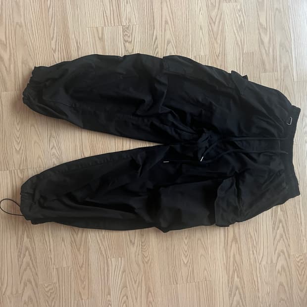 glamour 블랙 카고팬츠