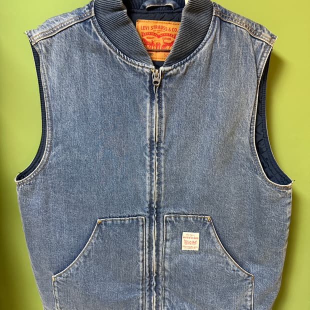 리바이스 데님 베스트 패딩조끼
