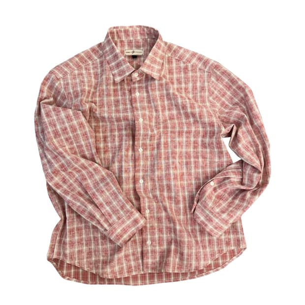 [2] 아오이로 크롭 체크 셔츠 베리 파르페