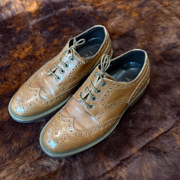 Vintage 브라운 윙팁