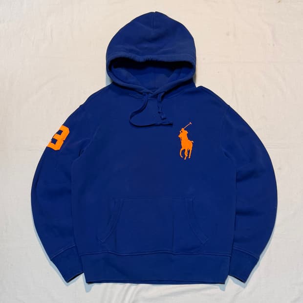 폴로 랄프로렌 빅포니 후드티 블루
