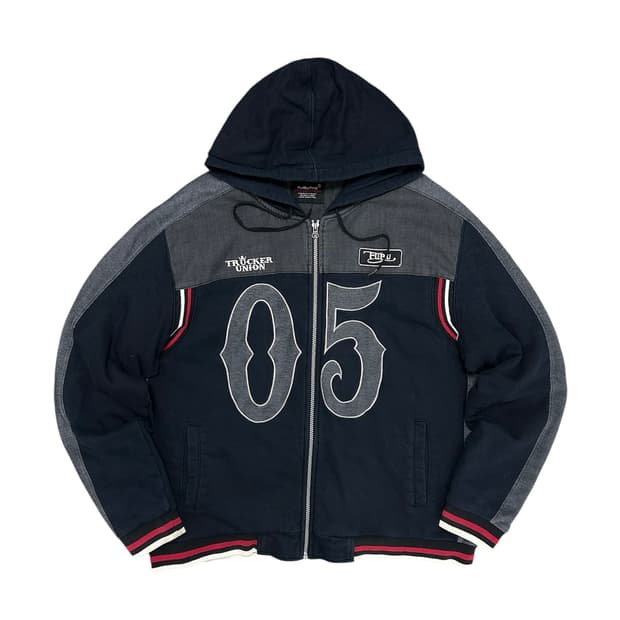 FUBU 후부 올드스쿨 누빔 후드집업 자켓(XL)