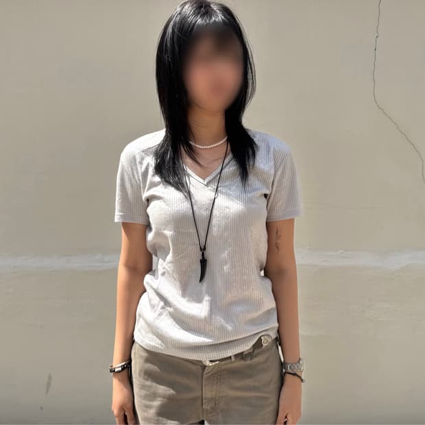 Shimmer Vneck T-Shirt