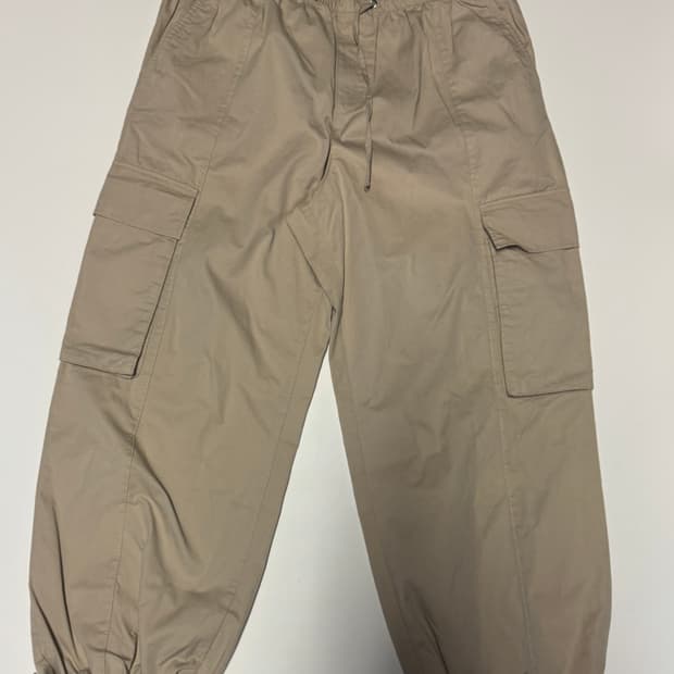 H&M 에이치앤엠 빅 포켓 밴딩 코튼 카고팬츠 L