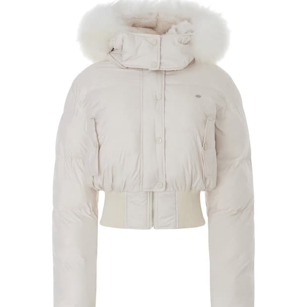 페일제이드 soft fur hooded puffer ivory