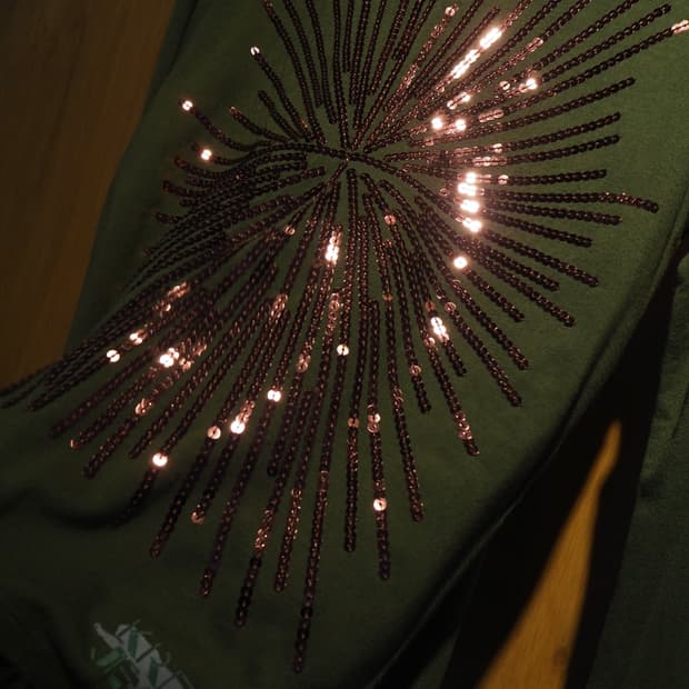 KRIZIA JEANS spangle sleeve 